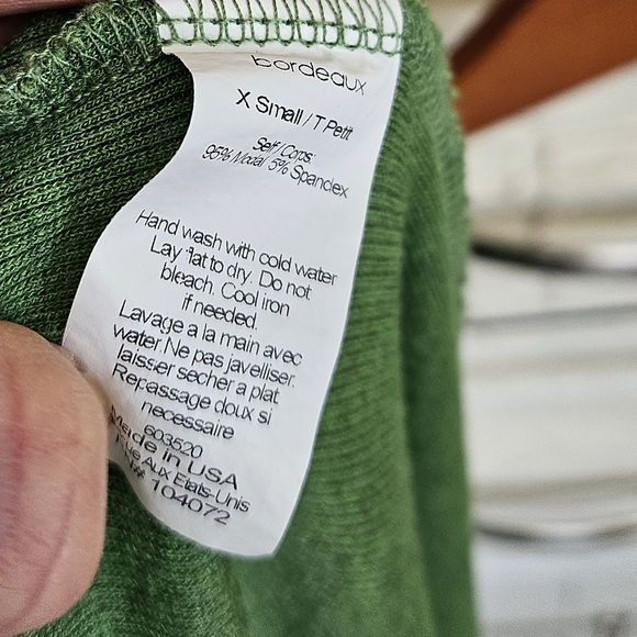 Anthro Bordeaux XS Modal Mix Top Excellent Condition - Picture 4 of 5